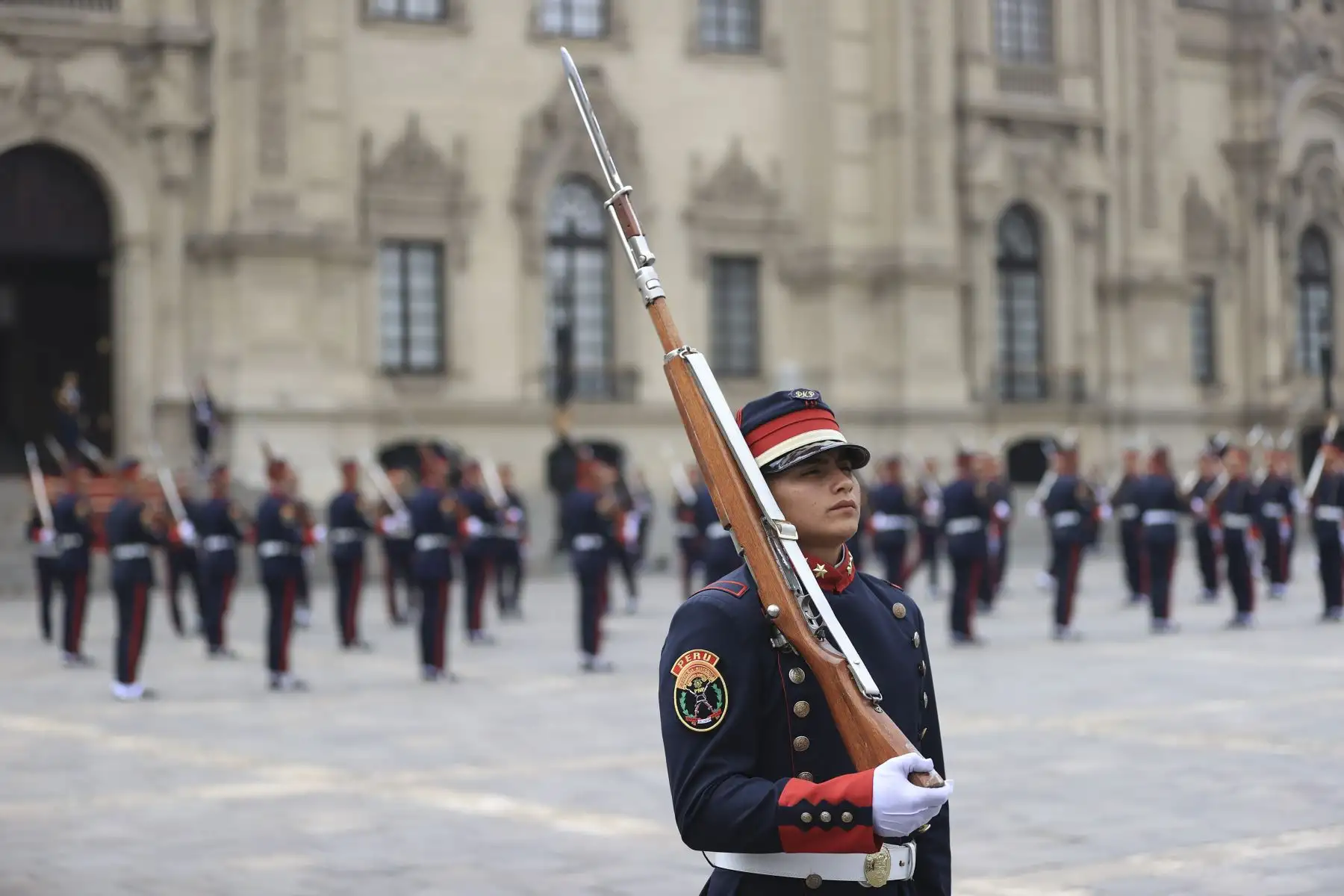Tradicional cambio de guardia en Palacio de Gobierno. Foto: ANDINA/ Prensa Presidencia