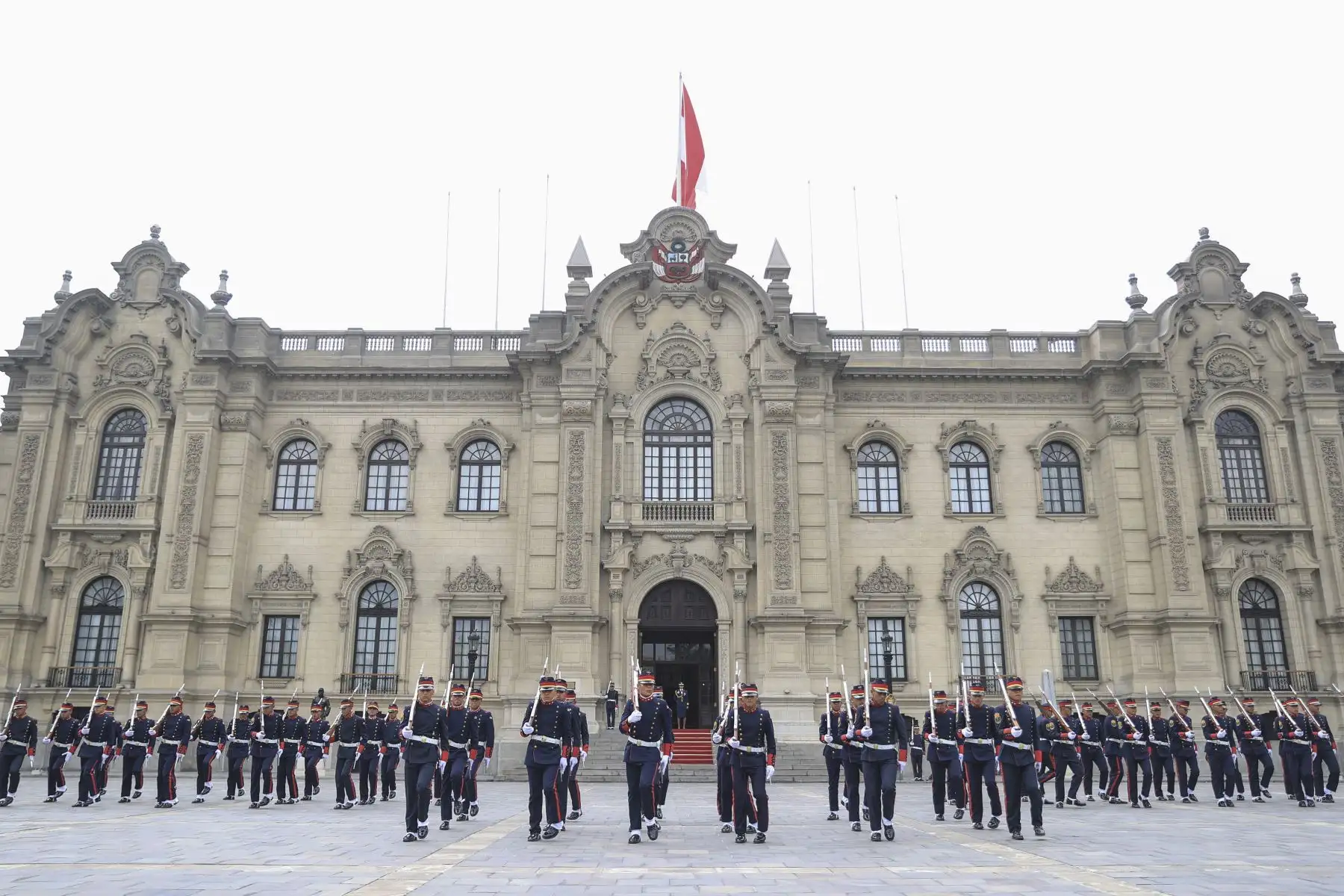 Tradicional cambio de guardia en Palacio de Gobierno. Foto: ANDINA/ Prensa Presidencia