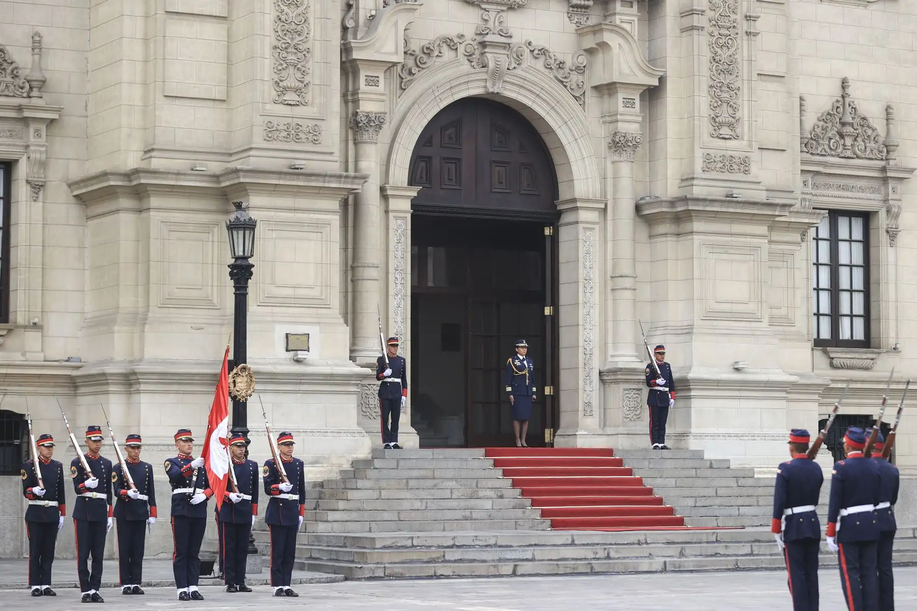 Tradicional cambio de guardia en Palacio de Gobierno. Foto: ANDINA/ Prensa Presidencia