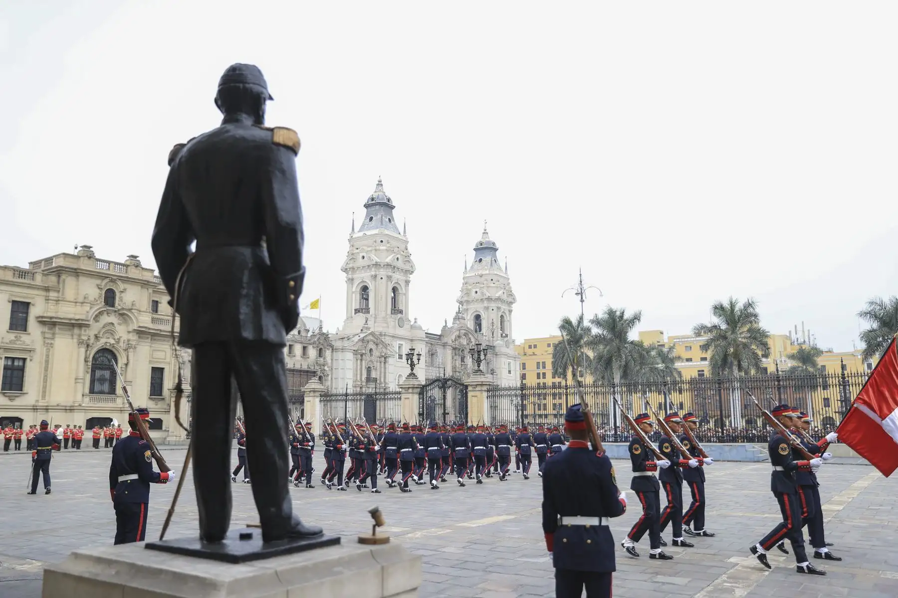 Tradicional cambio de guardia en Palacio de Gobierno. Foto: ANDINA/ Prensa Presidencia