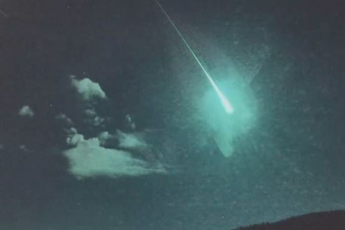 La cámara de bólidos de la Agencia Espacial Europea en Cáceres  (España) detectó el 18 de mayo este impresionante meteoro. Foto: ESA
