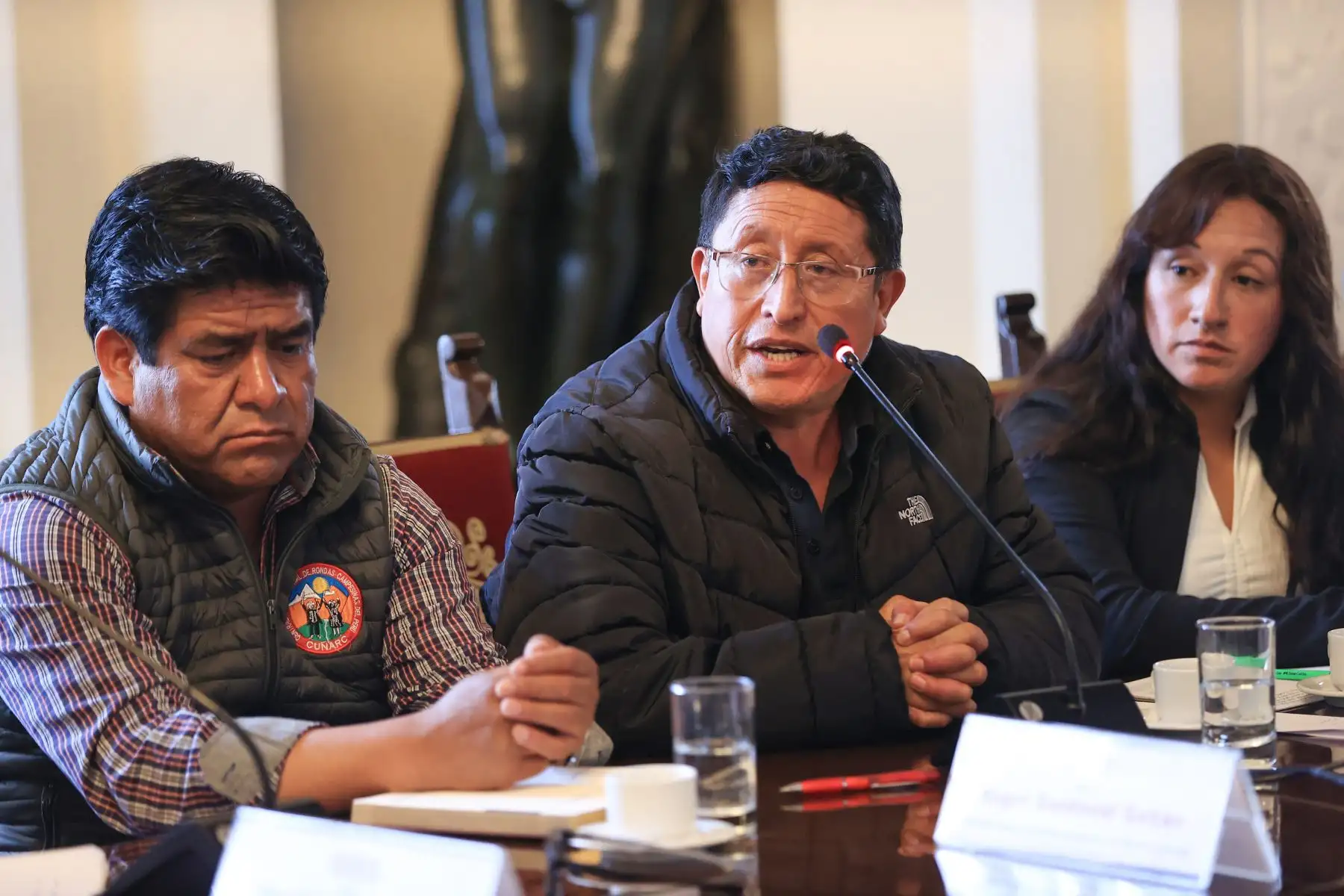 La presidenta Dina Boluarte sostuvo una reunión de trabajo, en Palacio de Gobierno, con alcaldes provinciales y distritales de las provincias de Pataz y Sánchez Carrión, de La Libertad. 
Foto: ANDINA/Prensa Presidencia