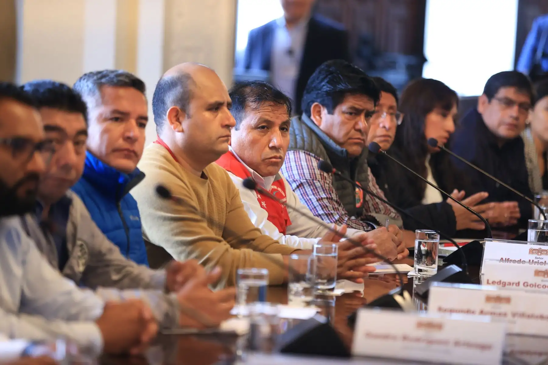 La presidenta Dina Boluarte sostuvo una reunión de trabajo, en Palacio de Gobierno, con alcaldes provinciales y distritales de las provincias de Pataz y Sánchez Carrión, de La Libertad. 
Foto: ANDINA/Prensa Presidencia