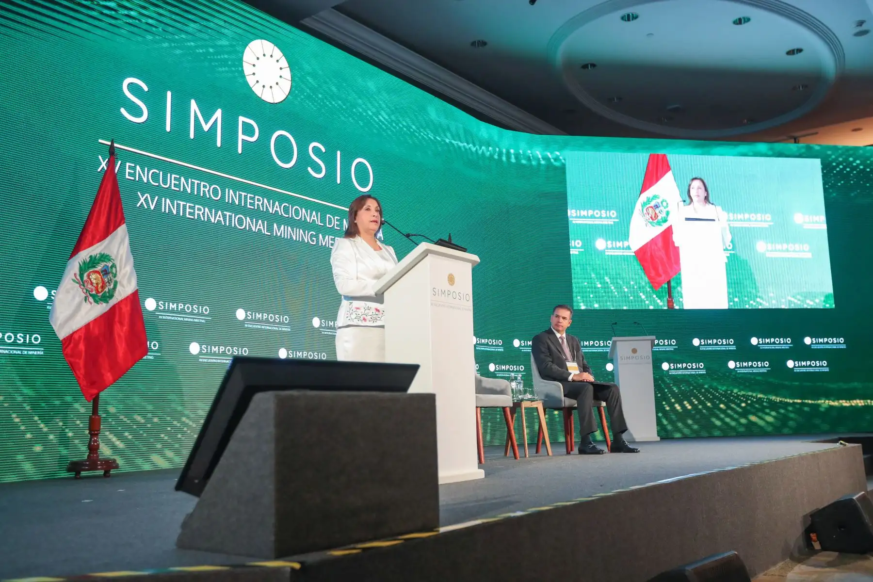 La jefa de Estado, Dina Boluarte, inauguró Simposio - XV Encuentro Internacional de Minería.
Foto: ANDINA/ Prensa Presidencia