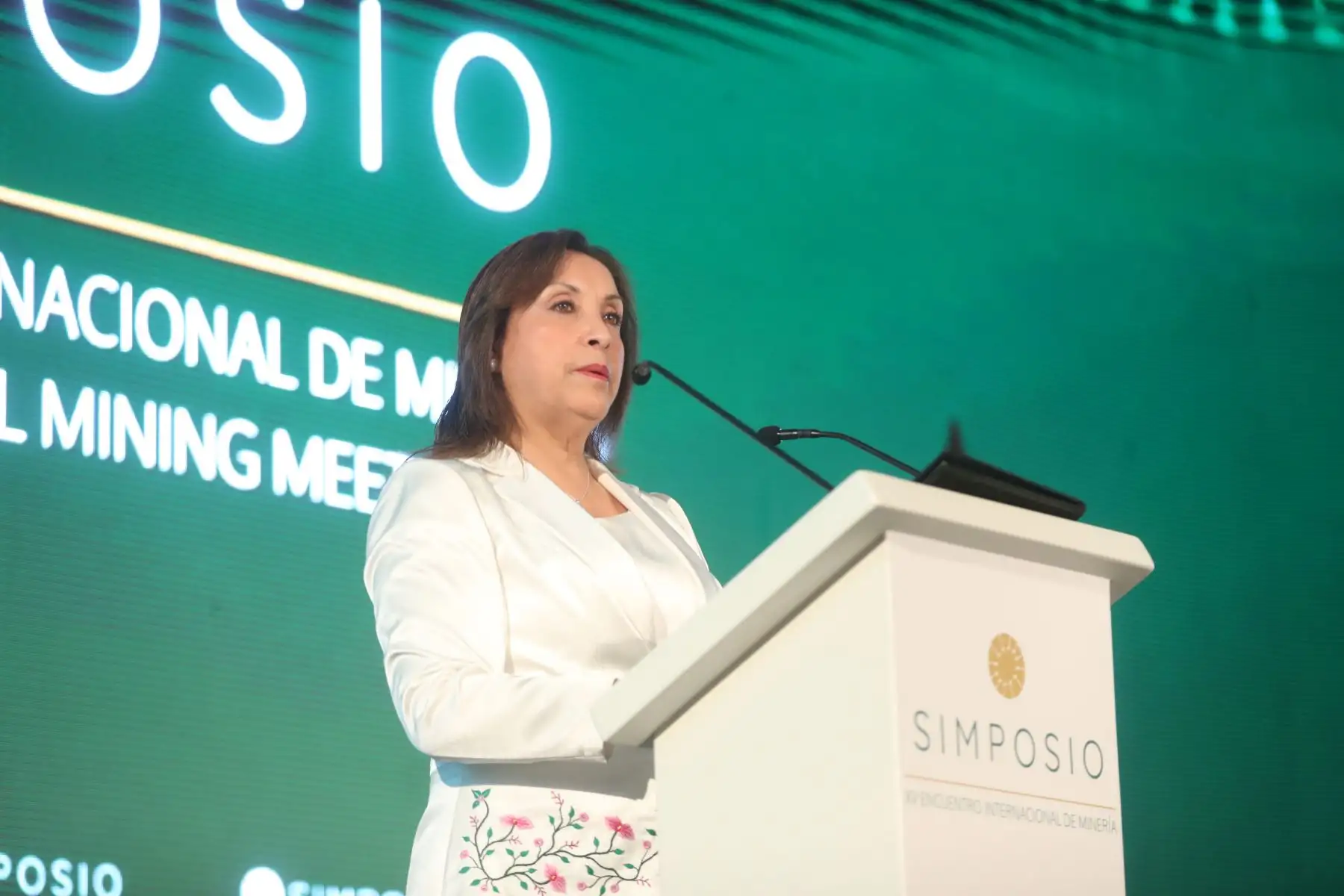 La jefa de Estado, Dina Boluarte, inauguró Simposio - XV Encuentro Internacional de Minería.
Foto: ANDINA/ Prensa Presidencia