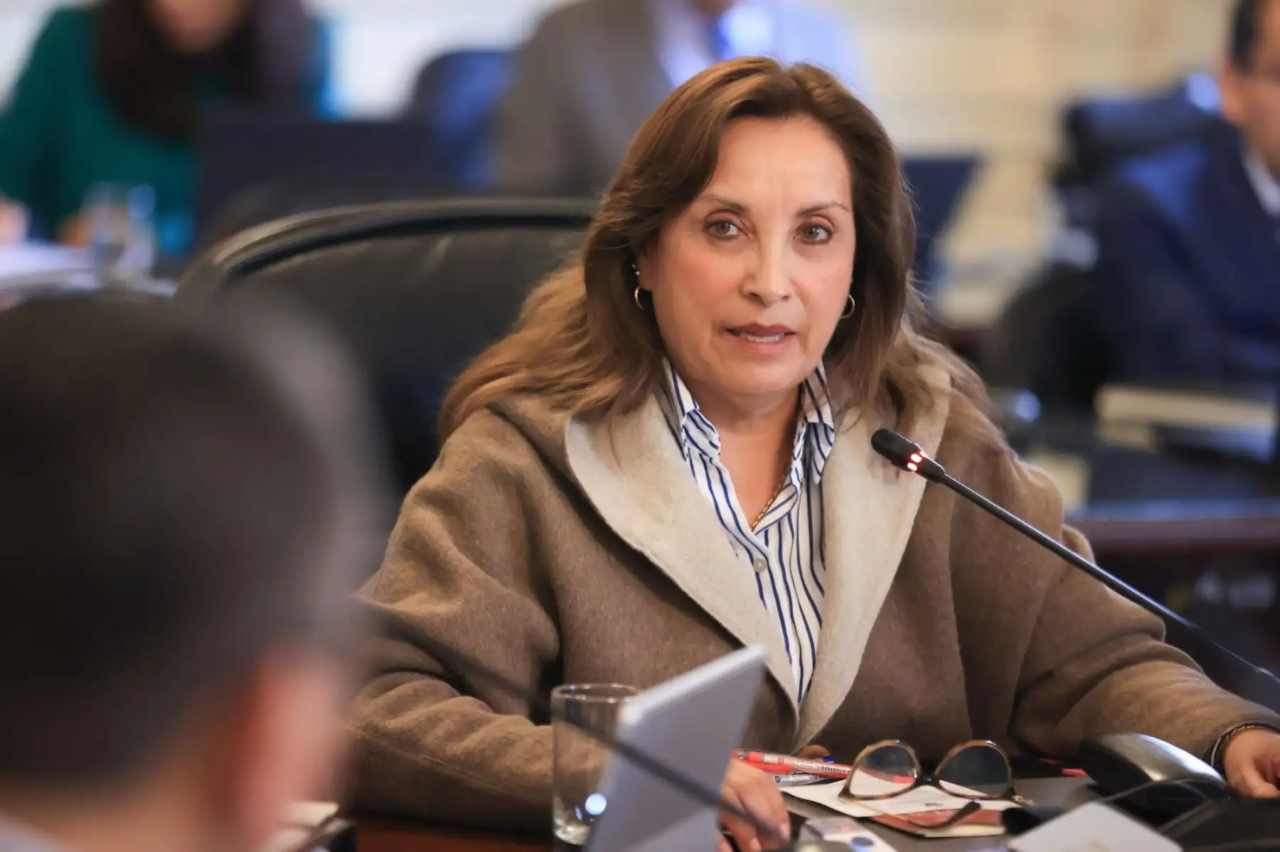 Se realizó la sesión del Consejo de Ministros en Palacio de Gobierno, en el que la presidenta de la República, Dina Boluarte, coordina, entre otros temas, las acciones para continuar enfrentando la epidemia del dengue en el país. Foto: ANDINA/Presidencia