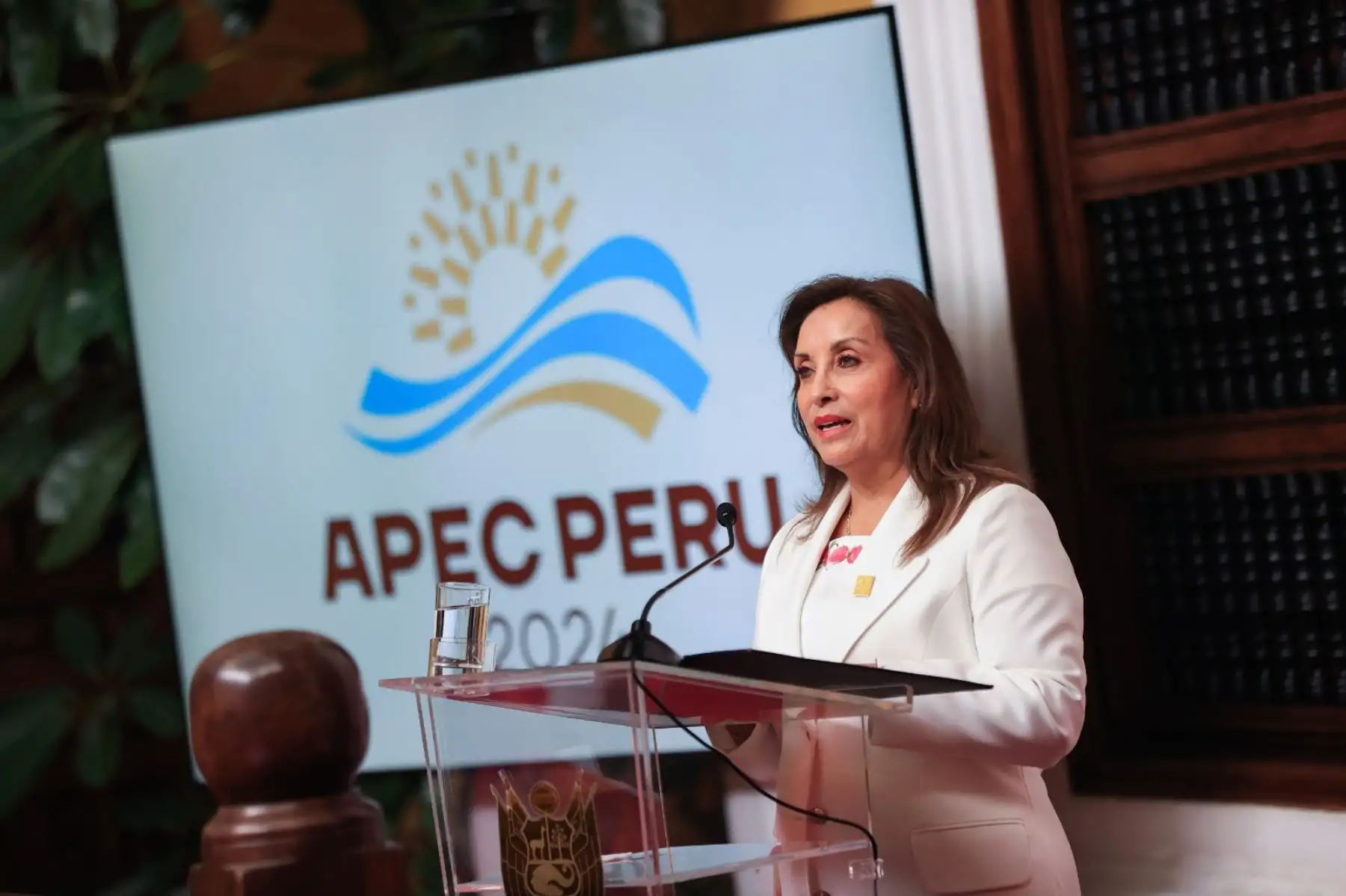 La presidenta de la república, Dina Boluarte, participa en el lanzamiento del programa "Certificados de Carrera de Google". Foto: ANDINA/ Prensa Presidencia