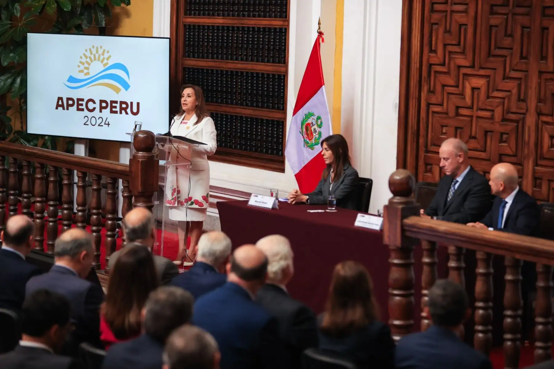 La presidenta de la república, Dina Boluarte, participa en el lanzamiento del programa "Certificados de Carrera de Google". Foto: ANDINA/ Prensa Presidencia