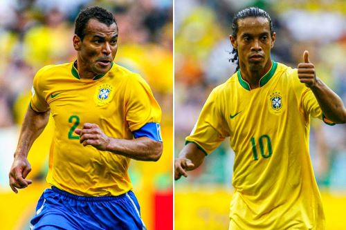 Cafú y Ronaldinho.