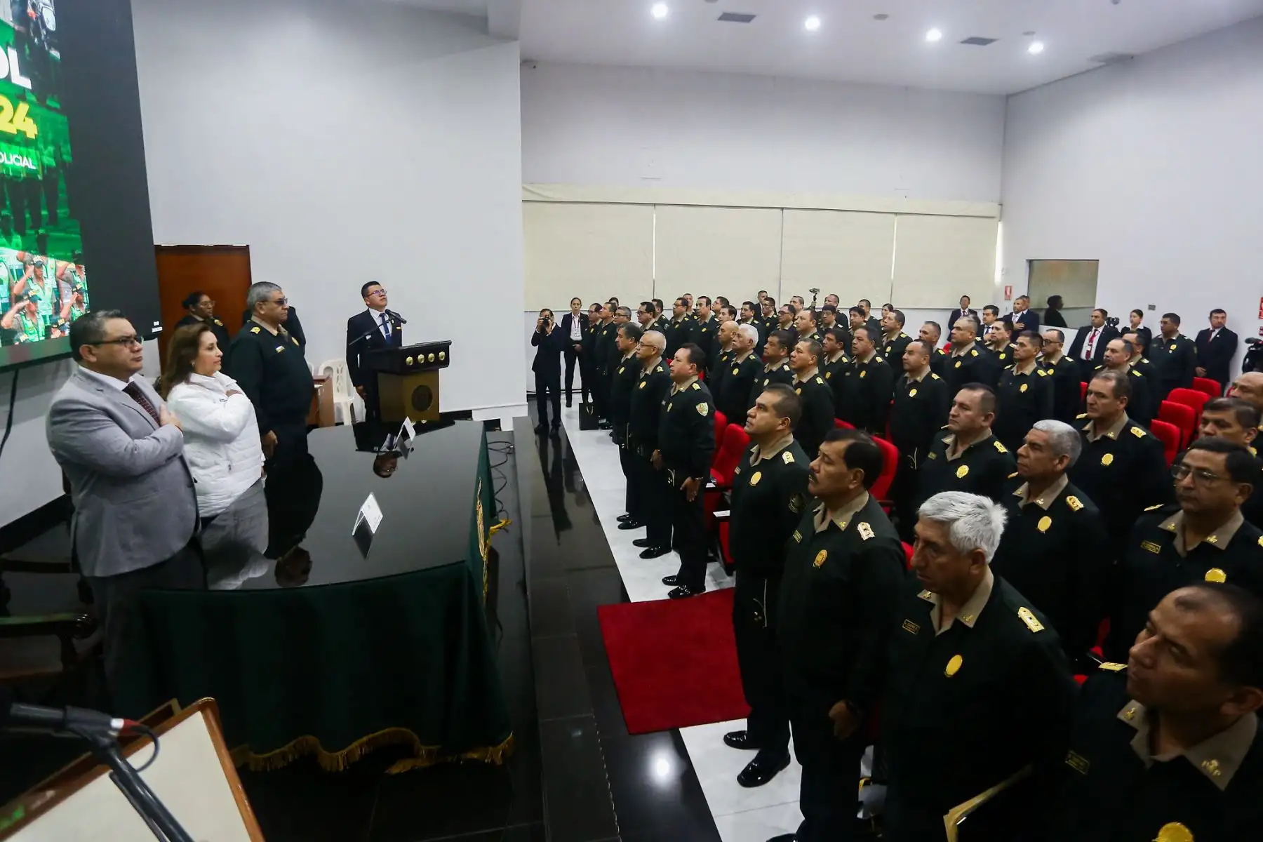 Ceremonia de Inauguración de la II Reunión de Comando Policial - RECOPOL 2024.
Foto: ANDINA/Prensa Presidencia