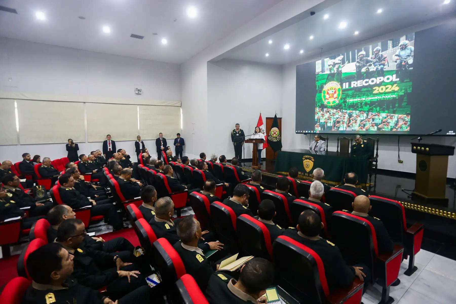 Ceremonia de Inauguración de la II Reunión de Comando Policial - RECOPOL 2024.
Foto: ANDINA/Prensa Presidencia