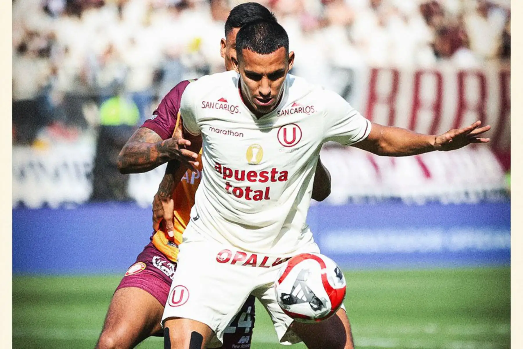 Alex Valera durante el  partido entre Universitario y Chankas por la copa del torneo Apertura de la Liga 1. Foto: ANDINA/Difusión