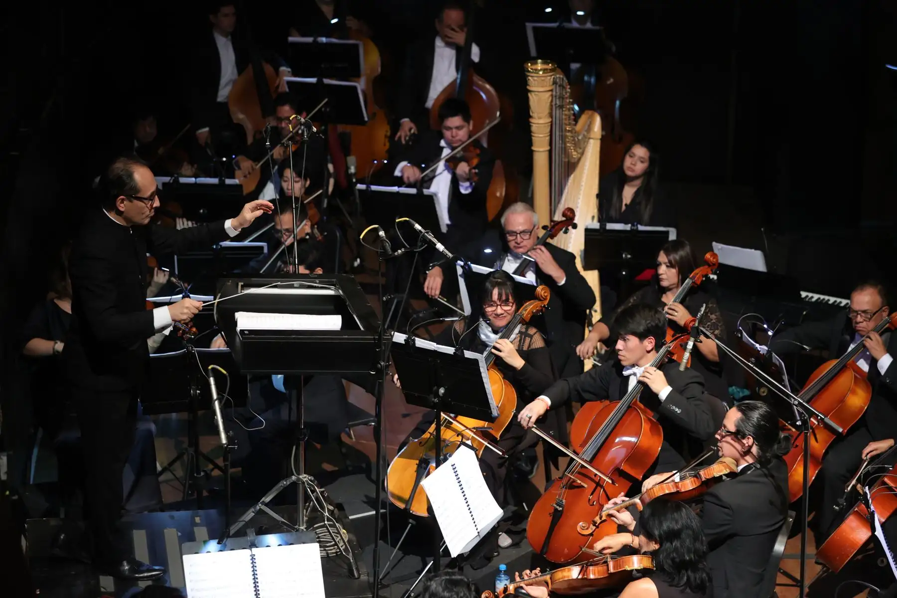 La Orquesta Sinfónica Nacional del Perú, bajo la batuta de su director titular Fernando Valcárcel acompaño la función del Ballet Nacional. Foto: ANDINA/Melina Mejía