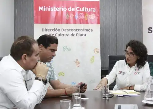 La ministra de Cultura, Leslie Urteaga, cumplió una visita de trabajo en Piura donde se reunió con diversas autoridades y anunció el impulso de diversos proyectos culturales y la puesta en valor de monumentos históricos. ANDINA/Difusión