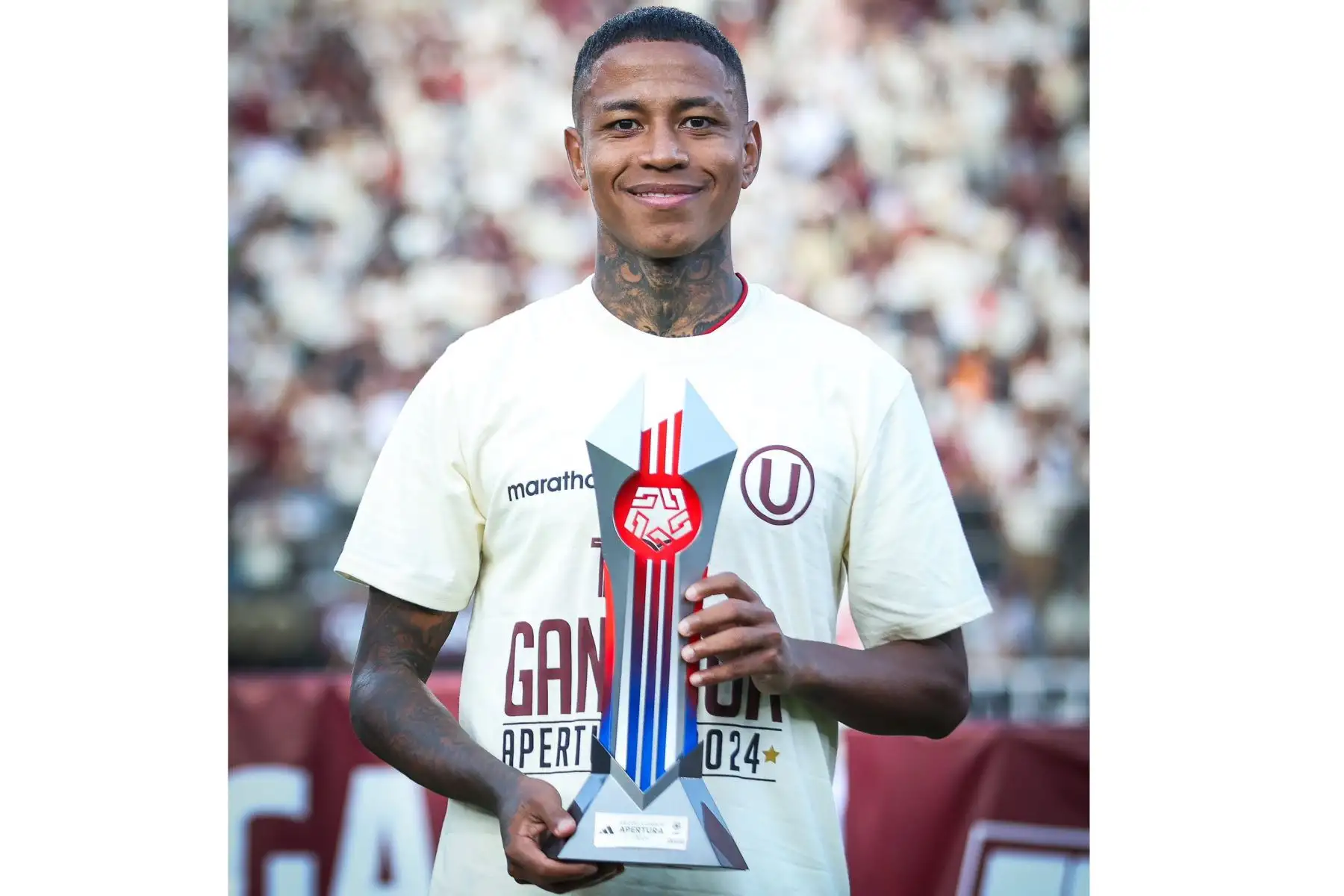 El futbolista del Club Universitario, Andy Polo, se consagra como el mejor jugador del Torneo Apertura 2024. Foto: ANDINA/Difusión