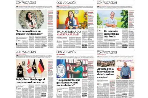 En la página "Con Vocación" se cuentan historias de servidores públicos, mujeres y hombres, que tienen la “roja y blanca en el pecho” y cuya labor impacta en la vida de peruanos que viven en una comunidad, distrito, provincia o a nivel nacional. ANDINA/ Ilustración: