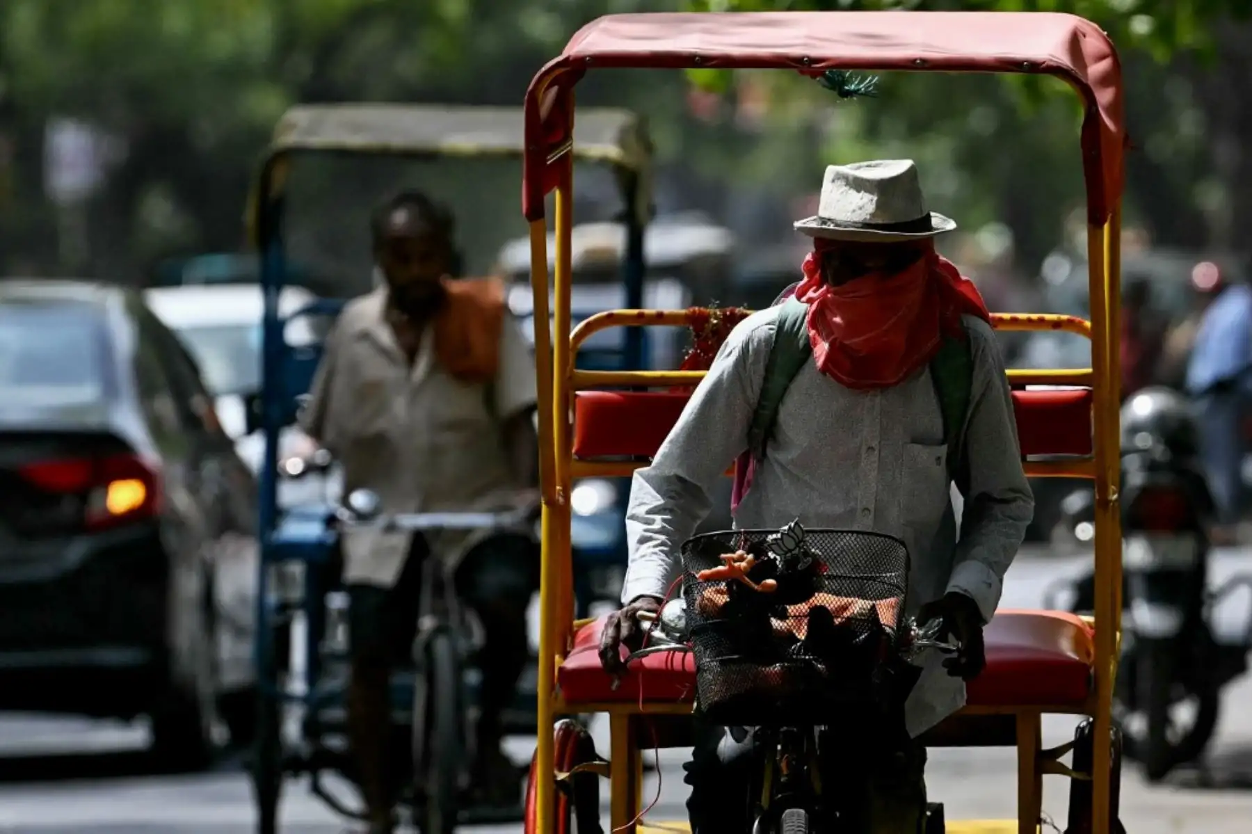 Las temperaturas en la capital de la India se dispararon a un récord nacional de 52,3 grados Celsius. Foto: AFP