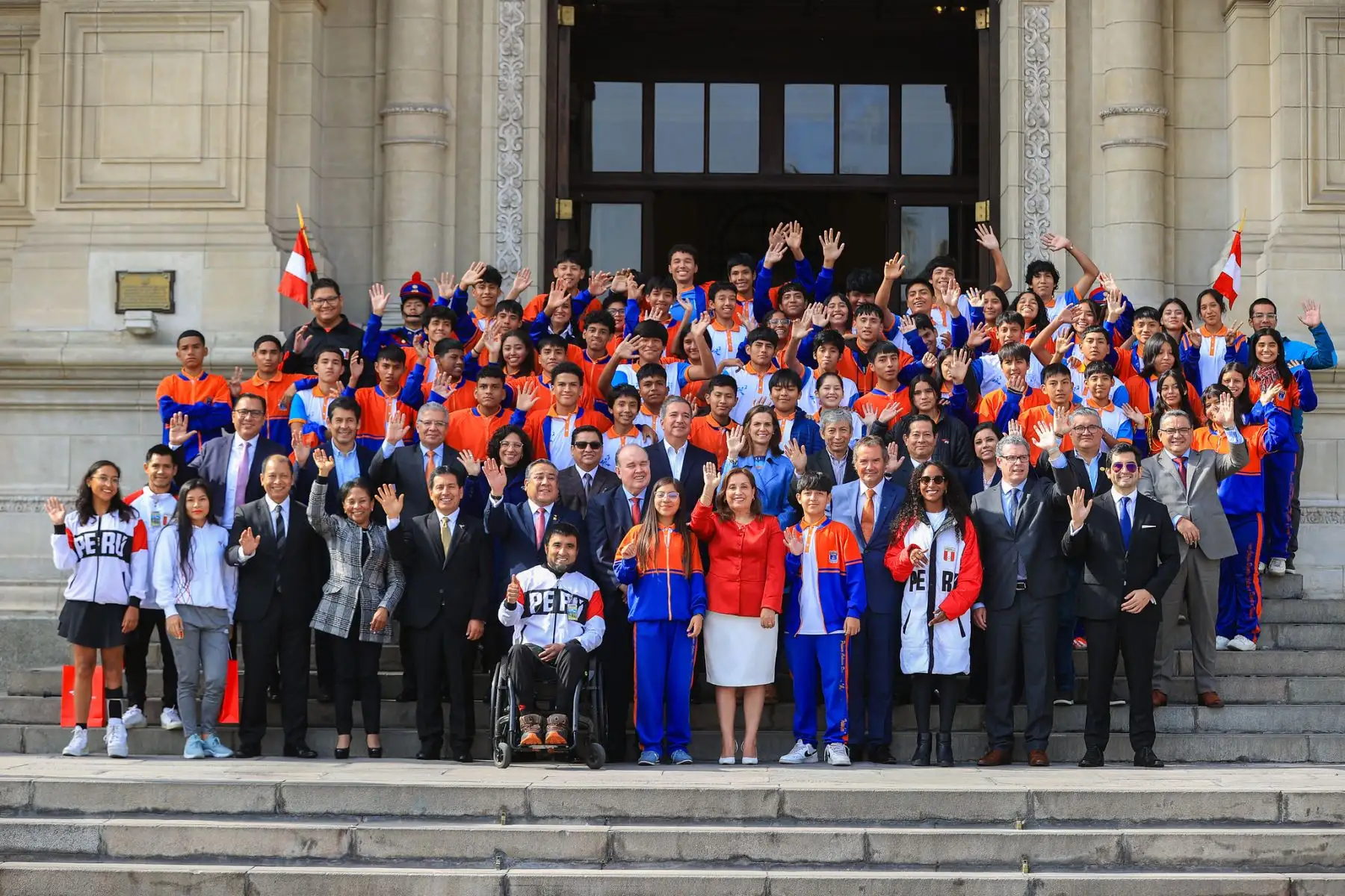Presidenta Dina Boluarte, participa en la suscripción del contrato con Panam Sports que permitirá la organización de los XX Juegos Panamericanos y Parapanamericanos Lima 2027.
Foto: ANDINA/Prensa Presidencia