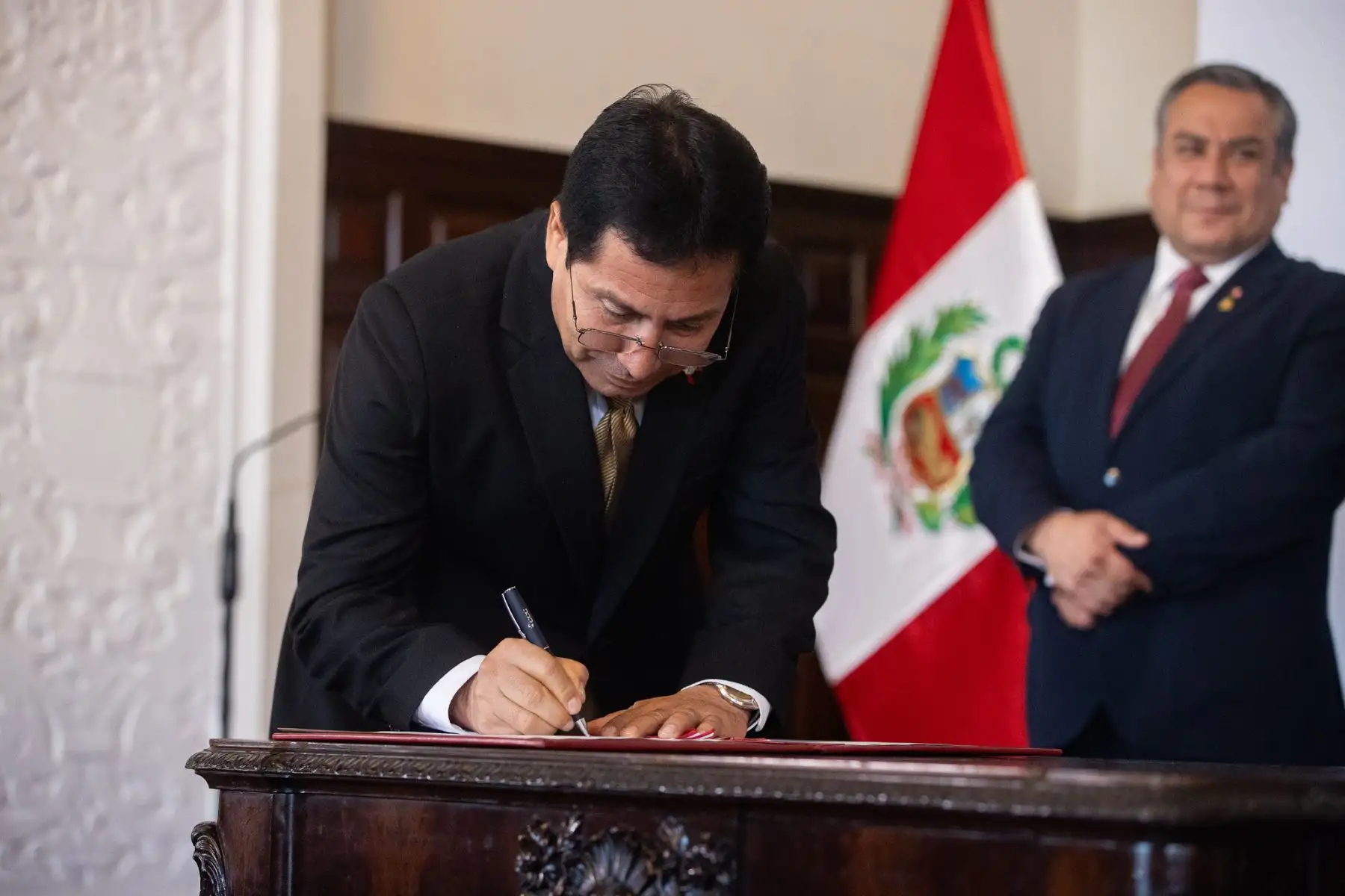 Presidenta Dina Boluarte, participa en la suscripción del contrato con Panam Sports que permitirá la organización de los XX Juegos Panamericanos y Parapanamericanos Lima 2027.
Foto: ANDINA/Prensa Presidencia