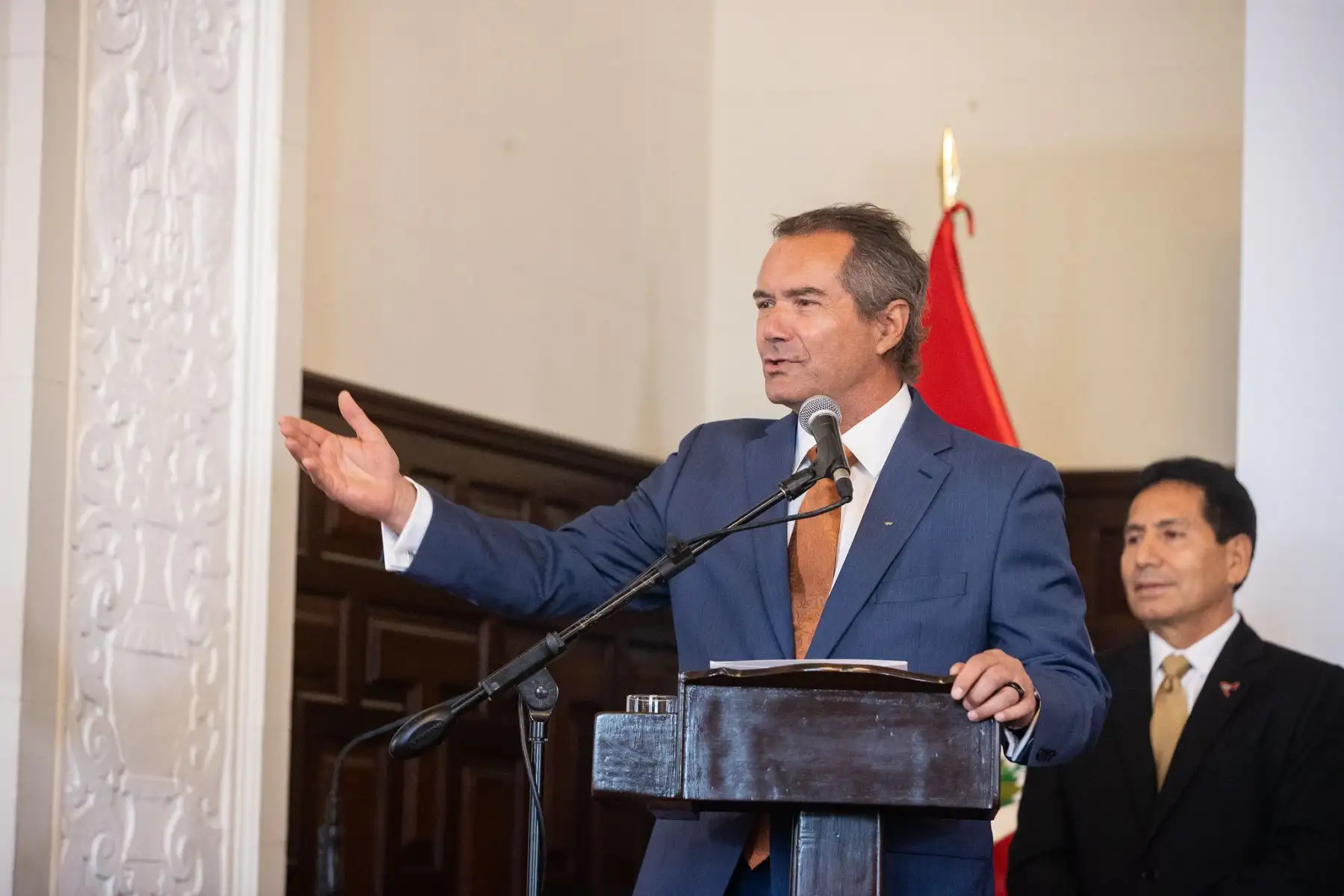 Presidenta Dina Boluarte, participa en la suscripción del contrato con Panam Sports que permitirá la organización de los XX Juegos Panamericanos y Parapanamericanos Lima 2027.
Foto: ANDINA/Prensa Presidencia