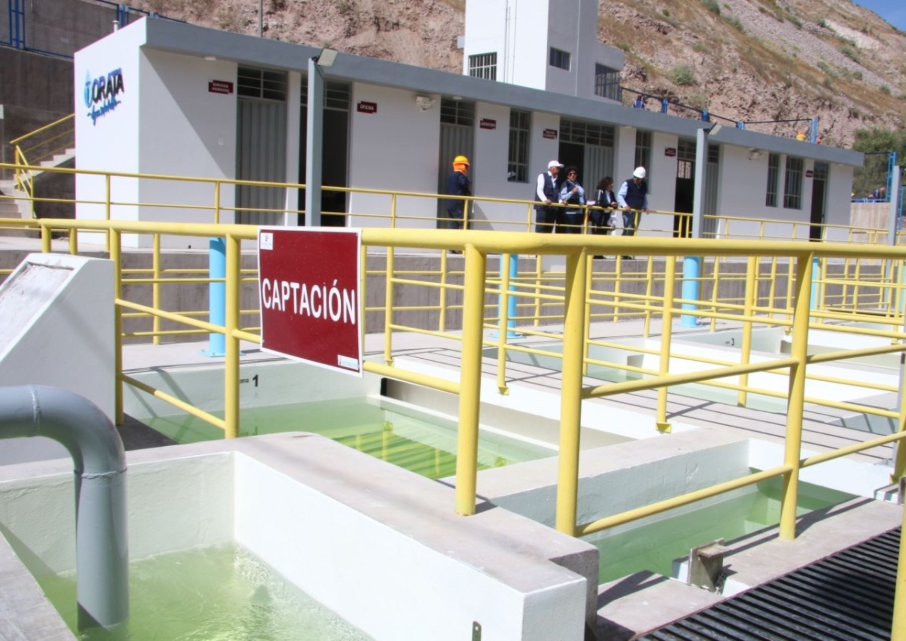 Monitoreo realizado por la Digesa concluye que el agua de la planta de tratamiento de Torata, en Moquegua, es óptima para el consumo humano y cumple con los estándares de calidad ambiental. ANDINA/Difusión