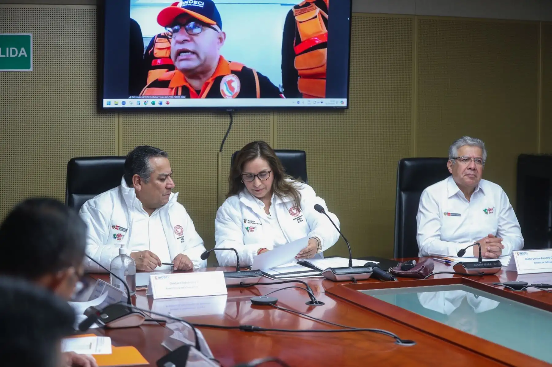 Presidenta Dina Boluarte supervisa el desarrollo del Simulacro Nacional Multipeligro. Foto: ANDINA/ Prensa Presidencia