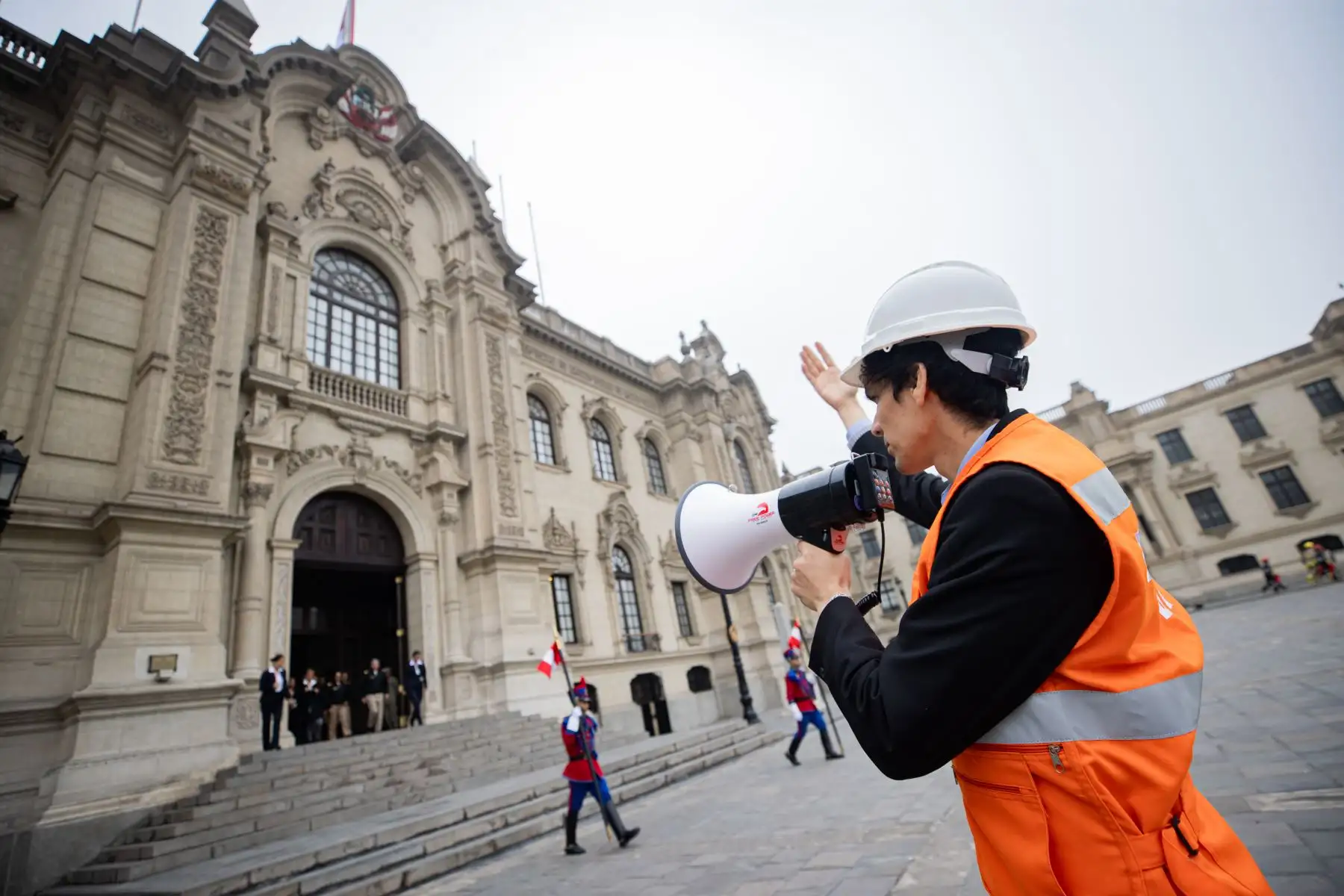 Palacio de Gobierno participa del Primer Simulacro Nacional Multipeligro 2024. Foto: ANDINA/Prensa Presidencia