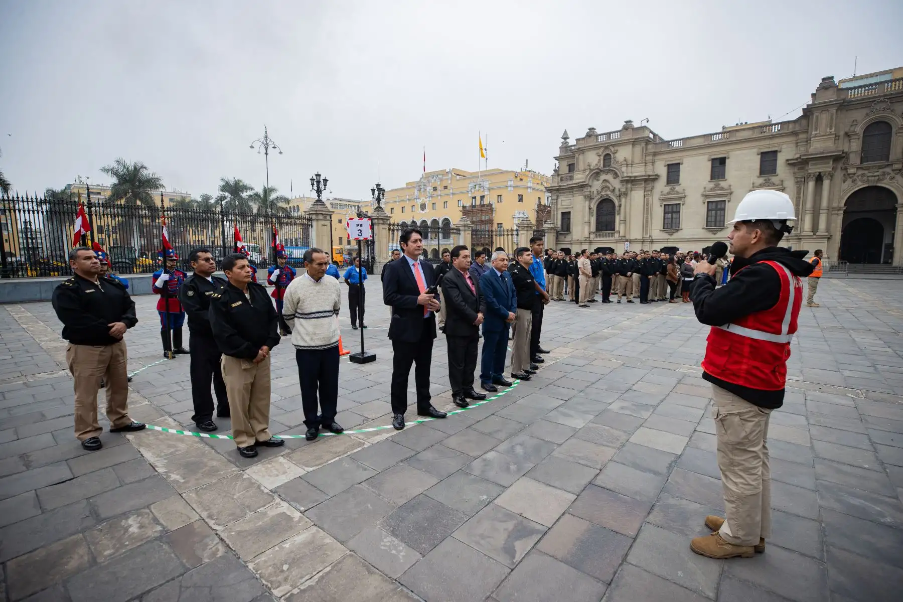 Palacio de Gobierno participa del Primer Simulacro Nacional Multipeligro 2024. Foto: ANDINA/Prensa Presidencia