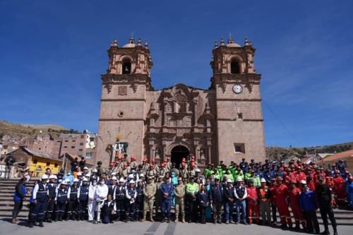 Ciudadanos y autoridades de Puno participaron activamente en el simulacro nacional multipeligro. Foto: ANDINA/Difusión