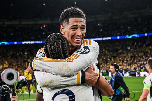 El futbolista inglés Jude Bellingham con lágrimas en los ojos tras coronarse campeón de la Champions League.