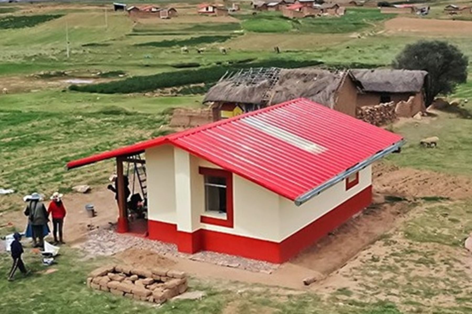 Las "casitas calientes" o viviendas bioclimatizadas ayudan a proteger a la población que vive a más de 3,500 metros. Foto: ANDINA/Difusión