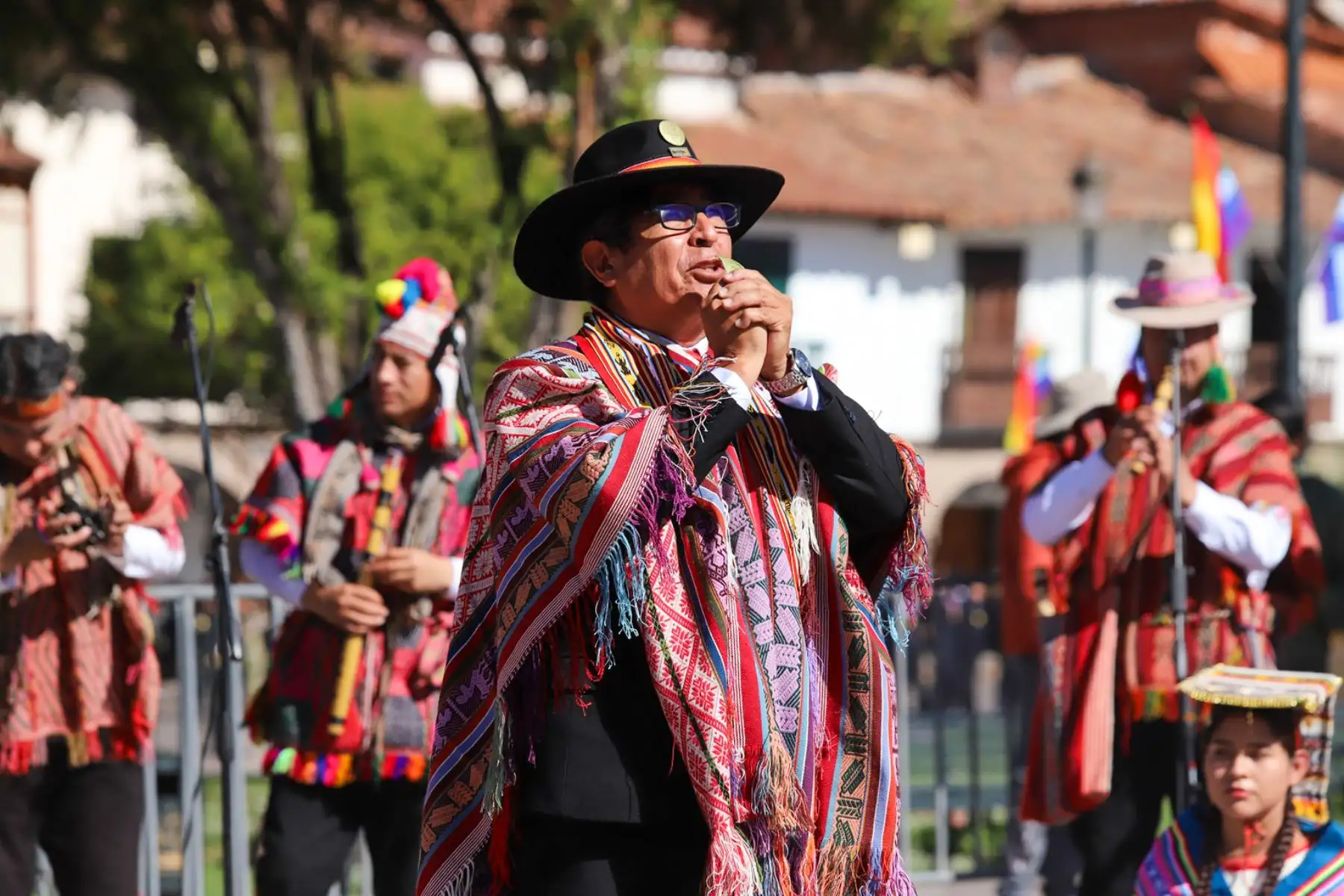 La ceremonia también fue con un proceso de limpia, para evitar las enfermedades o los malos augurios, para ello se utilizó inciensos y palo santo. Foto: ANDINA/Percy Hurtado Santillán