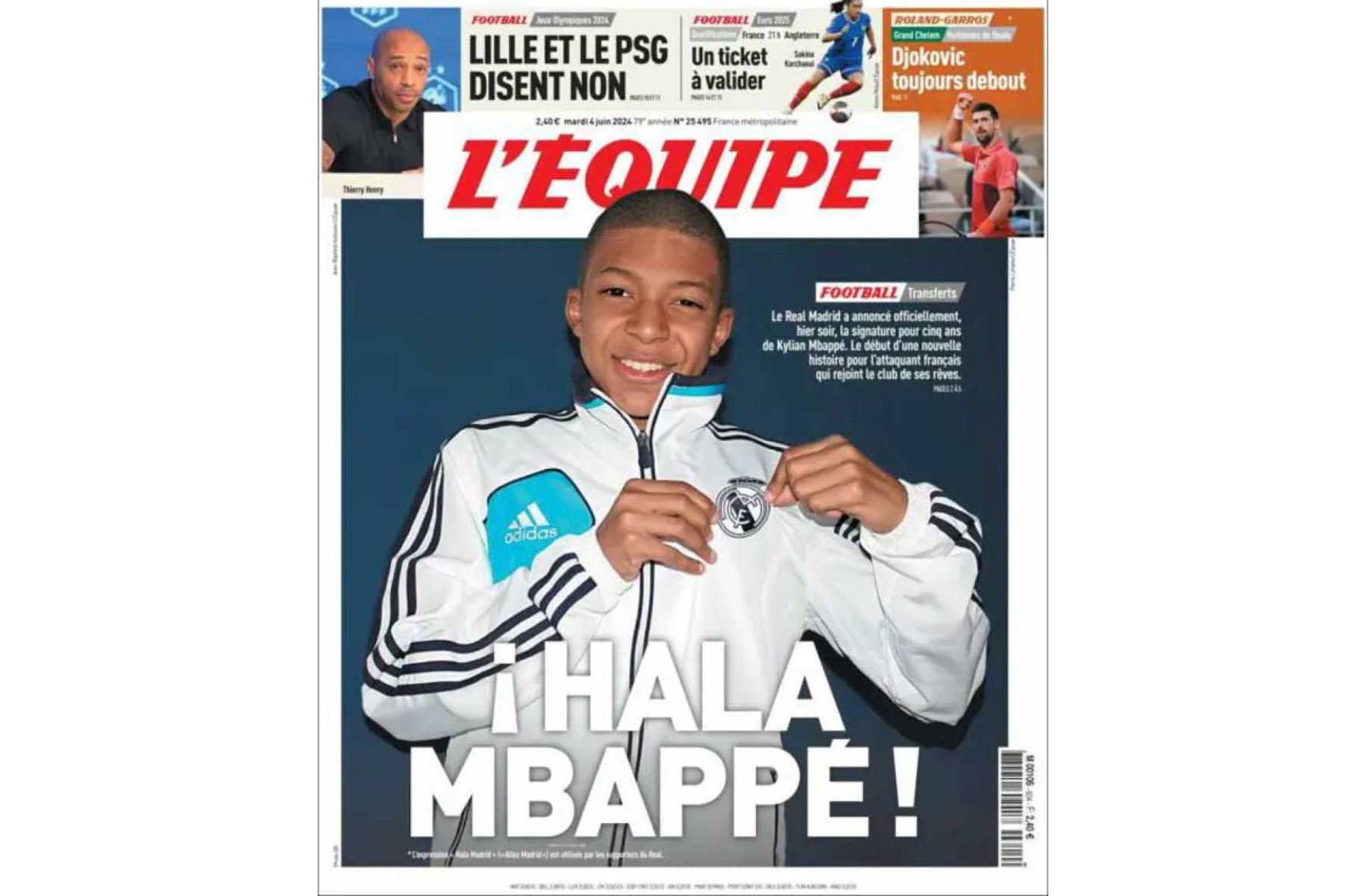 Mbappé cumple su sueño de firmar por el campeón de Europa. Foto: Captura TV