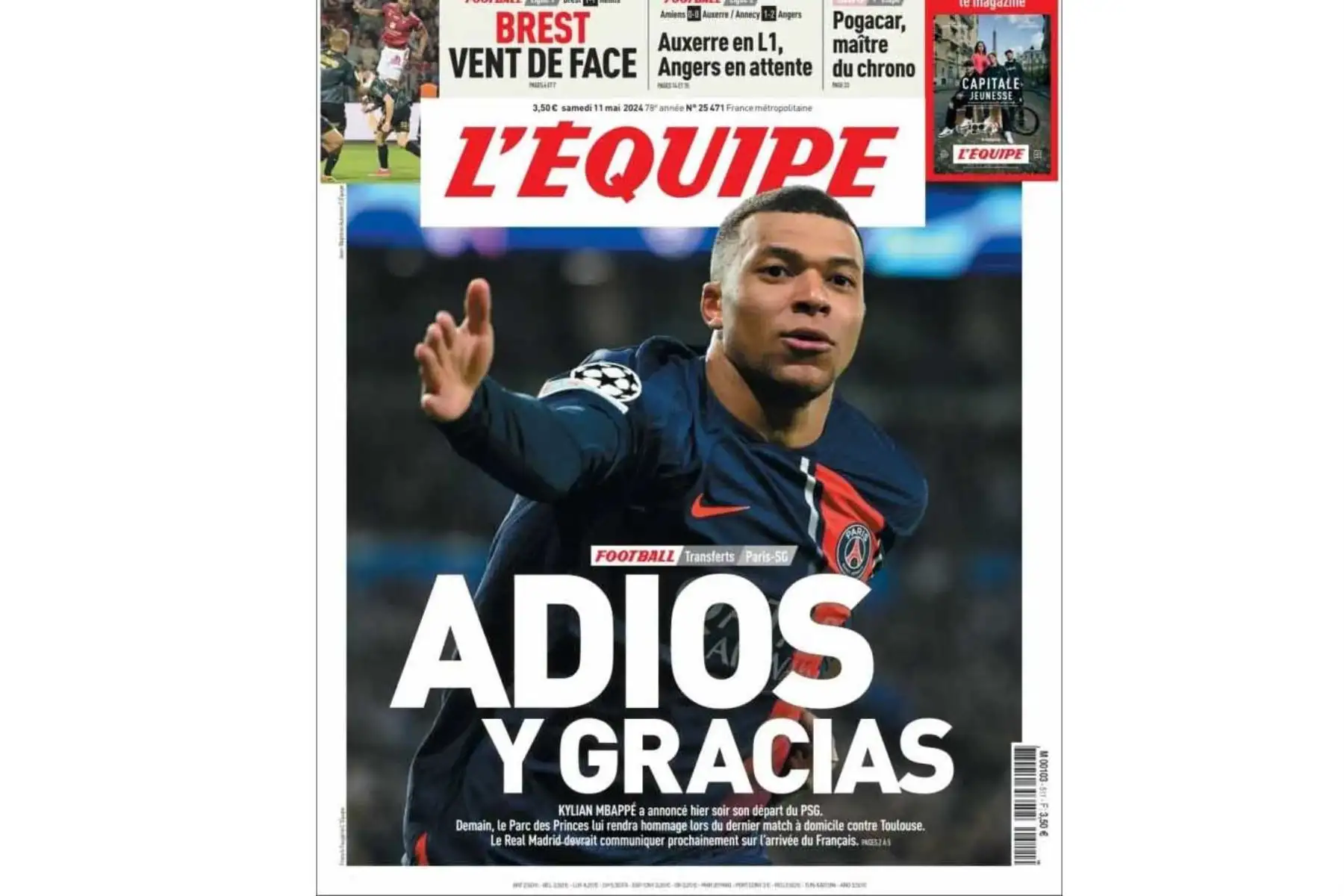 Mbappé cumple su sueño de firmar por el campeón de Europa. Foto: Captura TV