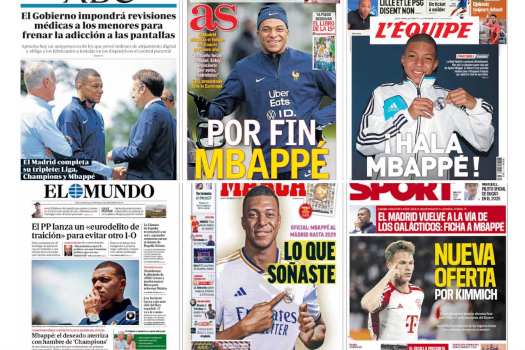 Numerosos medios de todo el mundo han dedicado sus portadas a uno de los fichajes más importantes en la historia del fútbol. Foto: Captura TV