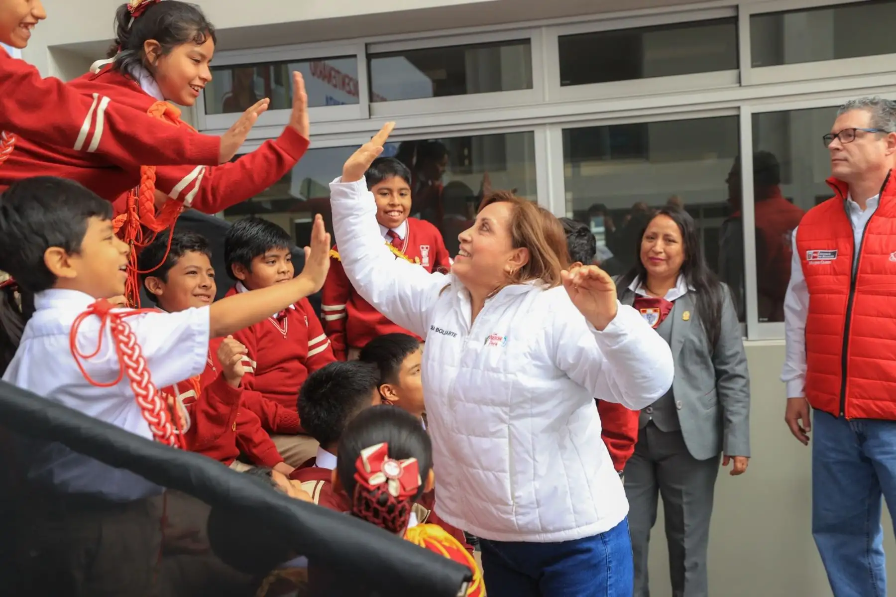 Presidenta de la República, Dina Boluarte, inaugura la quinta Escuela Bicentenario, I. E. 1235 Unión Latinoamericana. Foto: ANDINA/ Prensa Presidencia