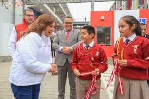 Presidenta de la República, Dina Boluarte, inaugura la quinta Escuela Bicentenario, I. E. 1235 Unión Latinoamericana. Foto: ANDINA/ Prensa Presidencia