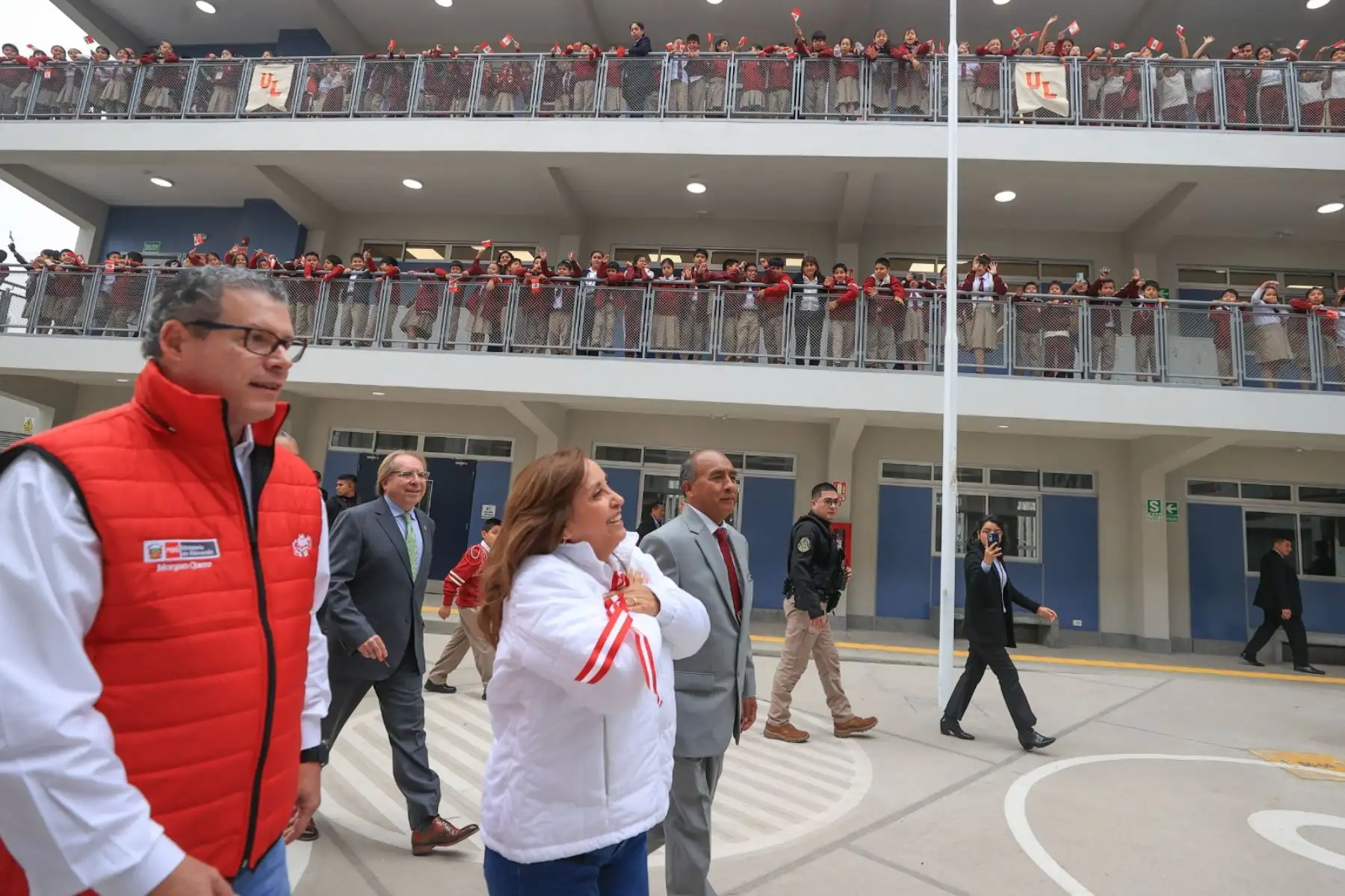 Presidenta de la República, Dina Boluarte, inaugura la quinta Escuela Bicentenario, I. E. 1235 Unión Latinoamericana. Foto: ANDINA/ Prensa Presidencia