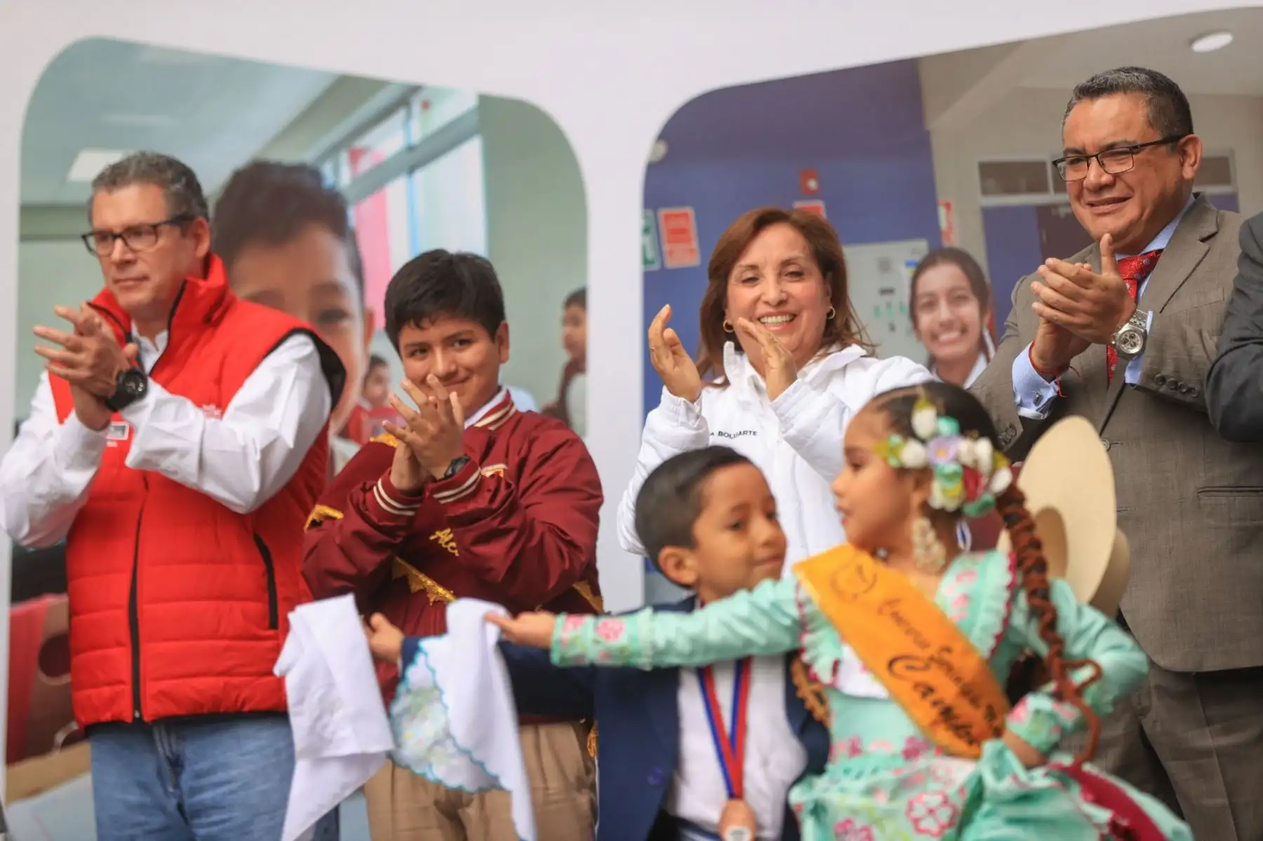 Presidenta de la República, Dina Boluarte, inaugura la quinta Escuela Bicentenario, I. E. 1235 Unión Latinoamericana. Foto: ANDINA/ Prensa Presidencia
