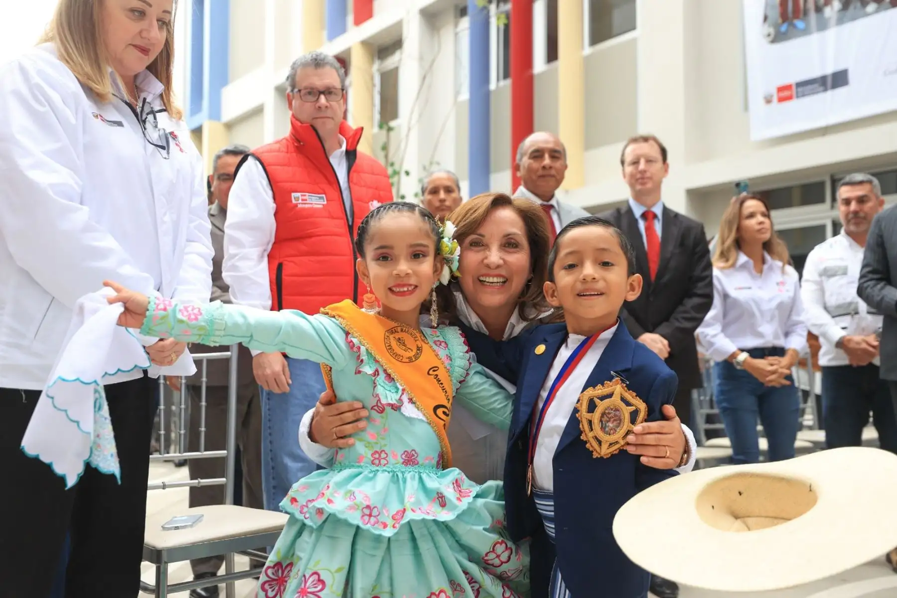 Presidenta de la República, Dina Boluarte, inaugura la quinta Escuela Bicentenario, I. E. 1235 Unión Latinoamericana. Foto: ANDINA/ Prensa Presidencia
