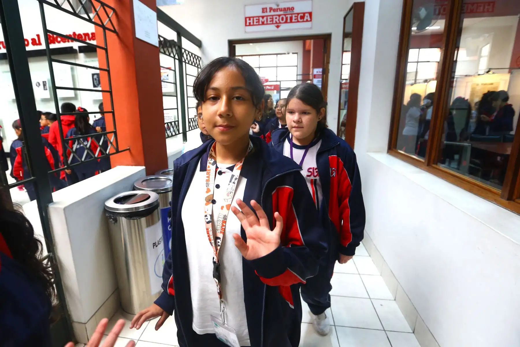 Estudiantes del Grupo Educativo San Luis Gonzaga de San Martín de Porres visitaron la Agencia Andina y el Diario El Peruano.
Foto: ANDINA/Eddy Ramos