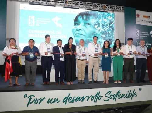 Autoridades de San Martín resaltaron el aporte de esta región en temas ambientales y en el desarrollo sostenible durante la inauguración del V Congreso de Emprendedores Amazónicos. Foto: ANDINA/difusión.