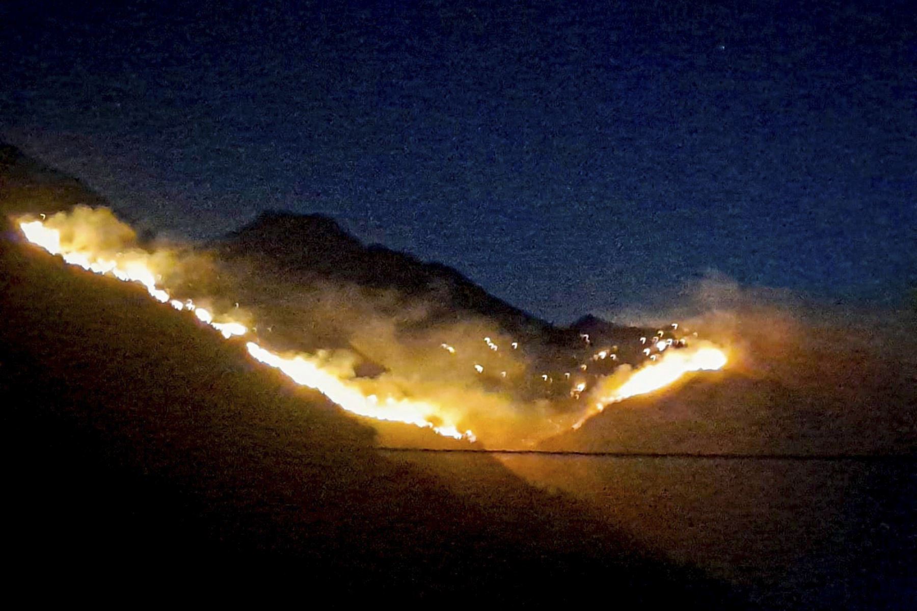 Incendio forestal afectó a la comunidad de Ocobamba, en la región Cusco. Foto: ANDINA/Percy Hurtado