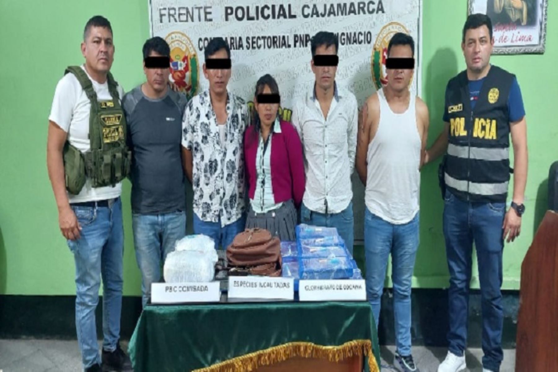 Malhechores fueron intervenidos en en el distrito y provincia cajamarquina de San Ignacio.ANDINA/Difusión
