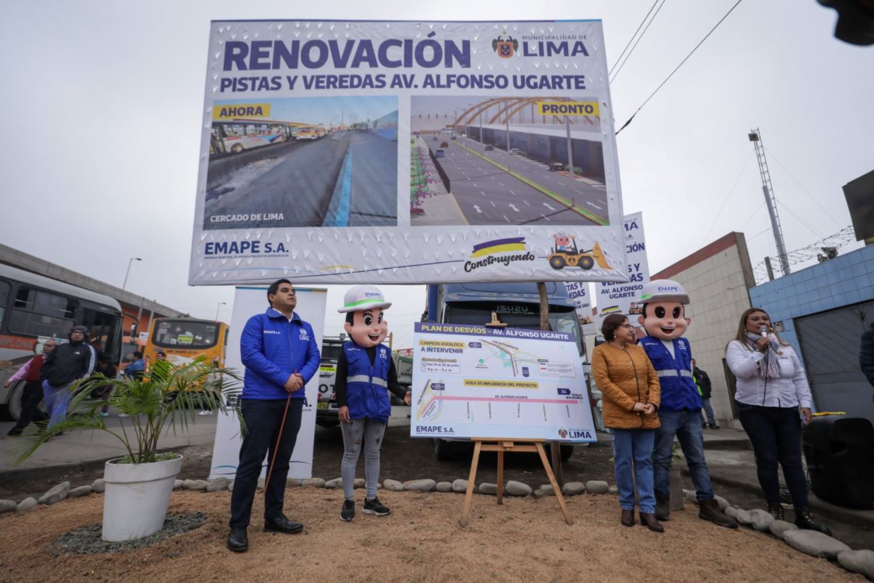 Emape presenta plan de desvío en la avenida Alfonso ugarte. Foto: ANDINA/Difusión