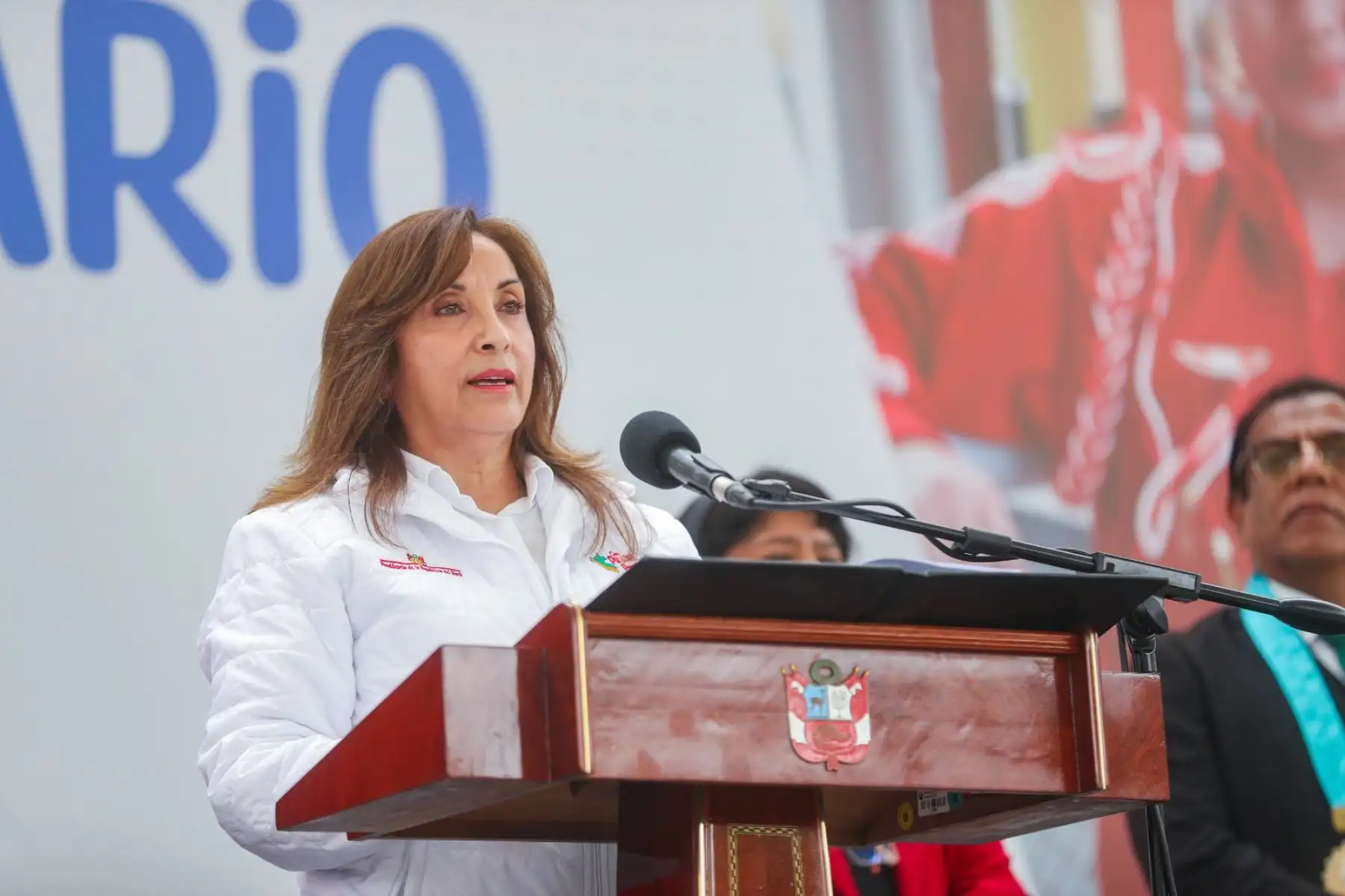 La presidenta Dina Boluarte inaugura la séptima Escuela Bicentenario, I.E. 0083 San Juan Macías, en San Luis. Foto: ANDINA/ Prensa Presidencia