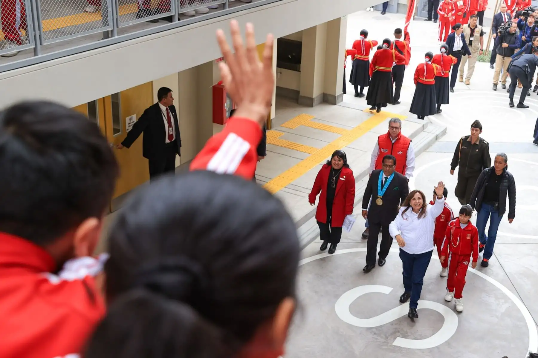 La presidenta Dina Boluarte inaugura la séptima Escuela Bicentenario, I.E. 0083 San Juan Macías, en San Luis. Foto: ANDINA/ Prensa Presidencia