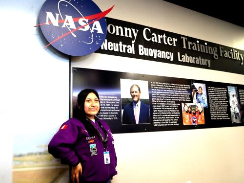 Mariela Ocón, la escolar cajamarquina que visitó la NASA accedió a Beca 18 y estudiará ingeniería en una universidad de Lima. ANDINA/Difusión