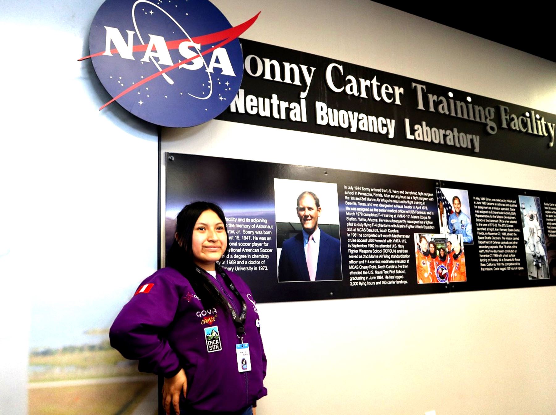 Mariela Ocón, la escolar cajamarquina que visitó la NASA accedió a Beca 18 y estudiará Ingeniería en una universidad de Lima. Foto: ANDINA/difusión.