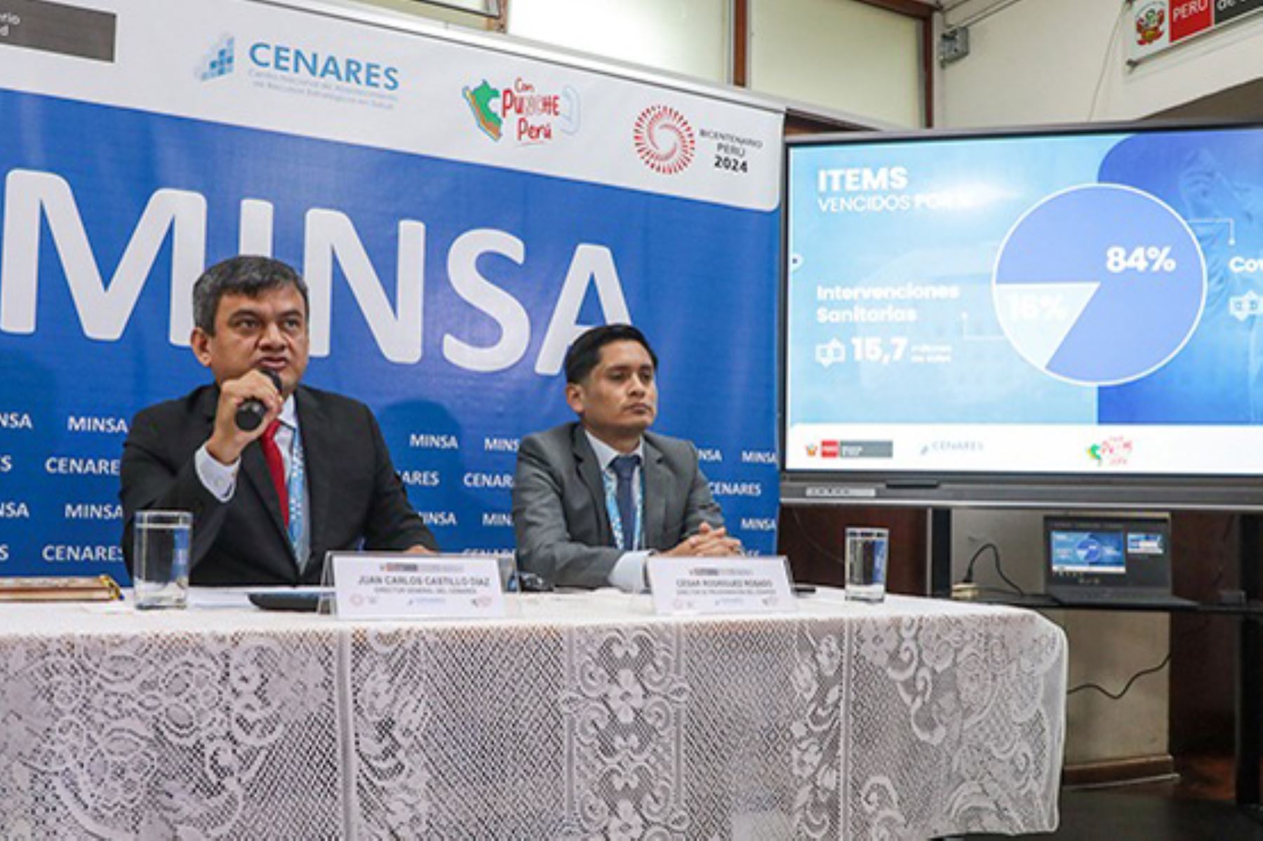 El director general del Cenares, Juan Castillo Díaz, señaló que, en enero de este año, se tuvo la intervención de la Contraloría General de la República (CGR) para verificar el vencimiento de los productos en los almacenes de Cenares. Foto: ANDINA/Difusión